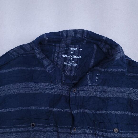 Urban Pipeline Flannel Casual Button Up Shirt Mens Size Large L Blue Striped - Picture 1 of 10